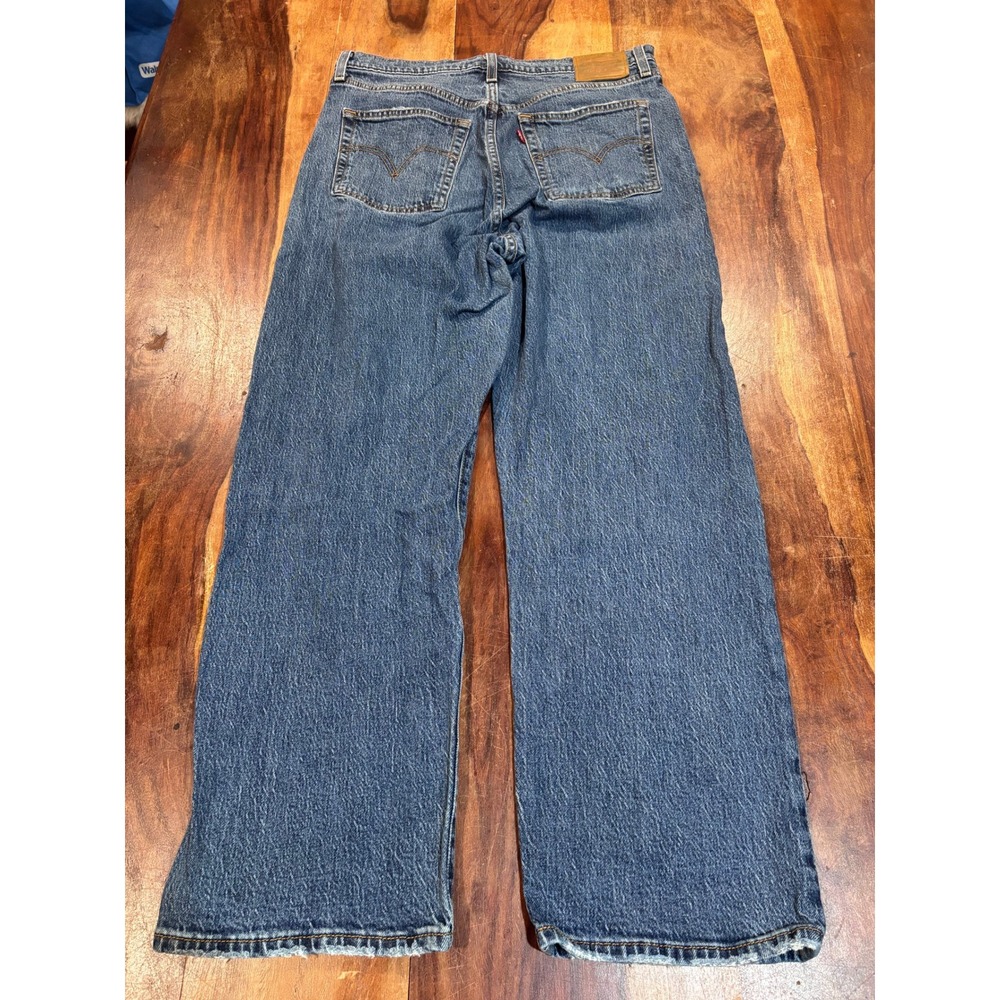 Levi's Premium womens Ribcage Straight Ankle Big E Jeans W32 L29 Super High Rise